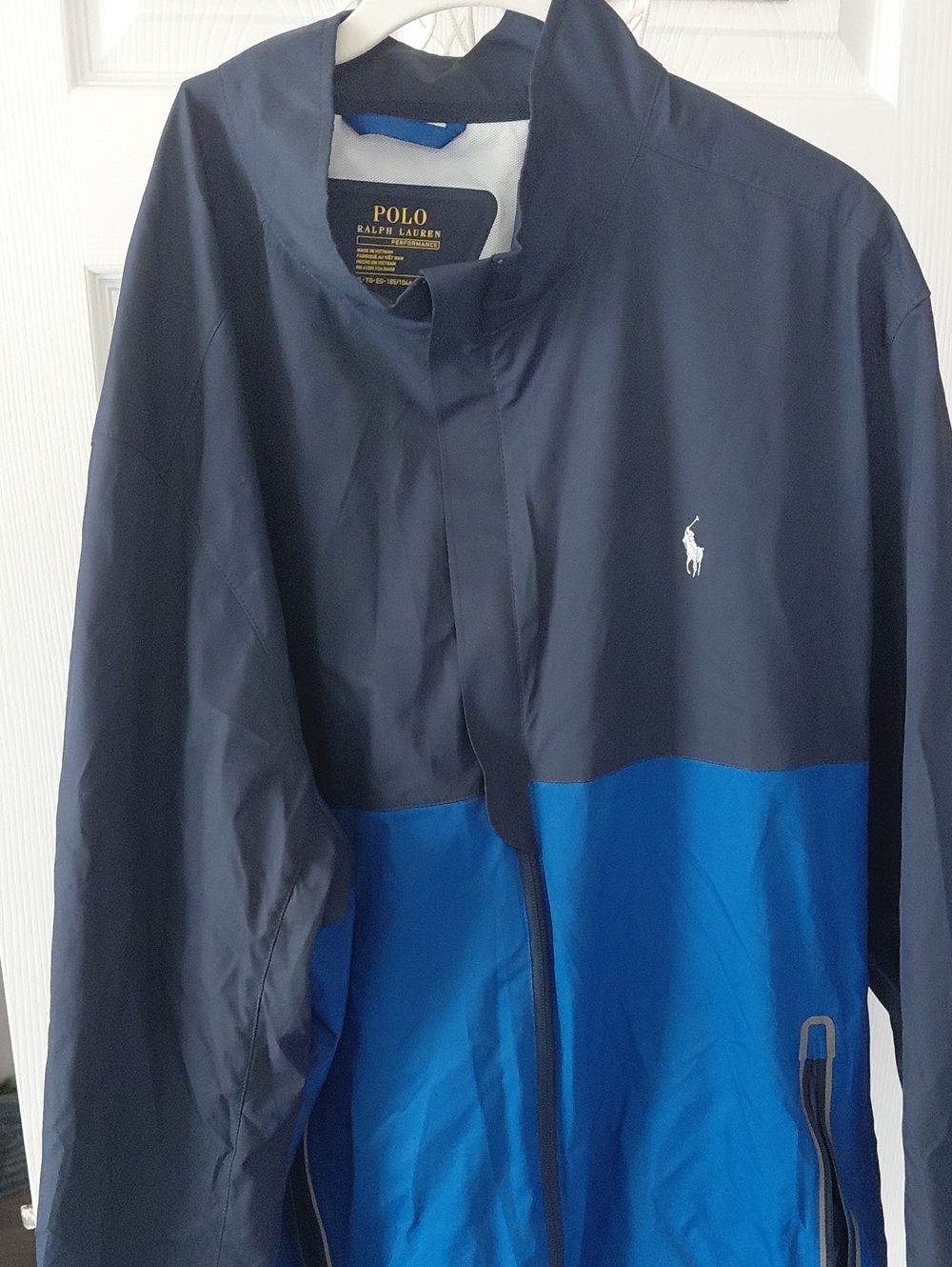 Polo by Ralph Lauren Navy and Royal Blue Colorblock Windbreaker